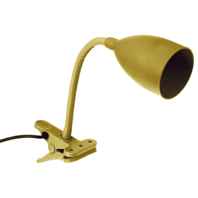 Lampe en métal ocre avec pince H43