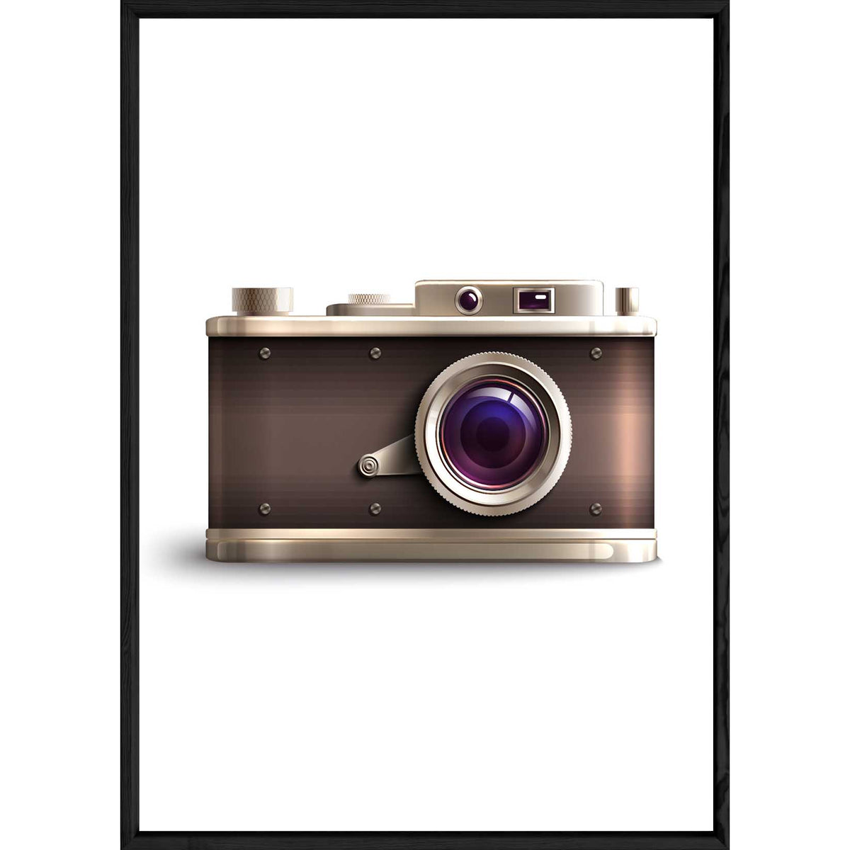 Tableau vintage photo avec cadre noir POP – Taille 32x42