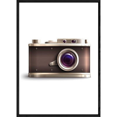 Tableau vintage photo avec cadre noir POP – Taille 32x42
