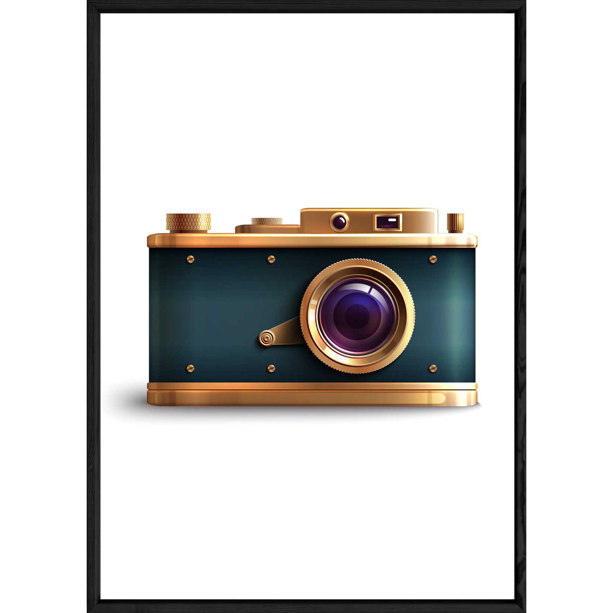 Tableau vintage photo avec cadre noir POP – Taille 23x32