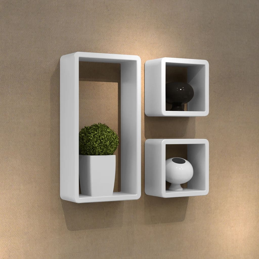 Lot de 3 étagères cube blanc (MARKETPLACE)