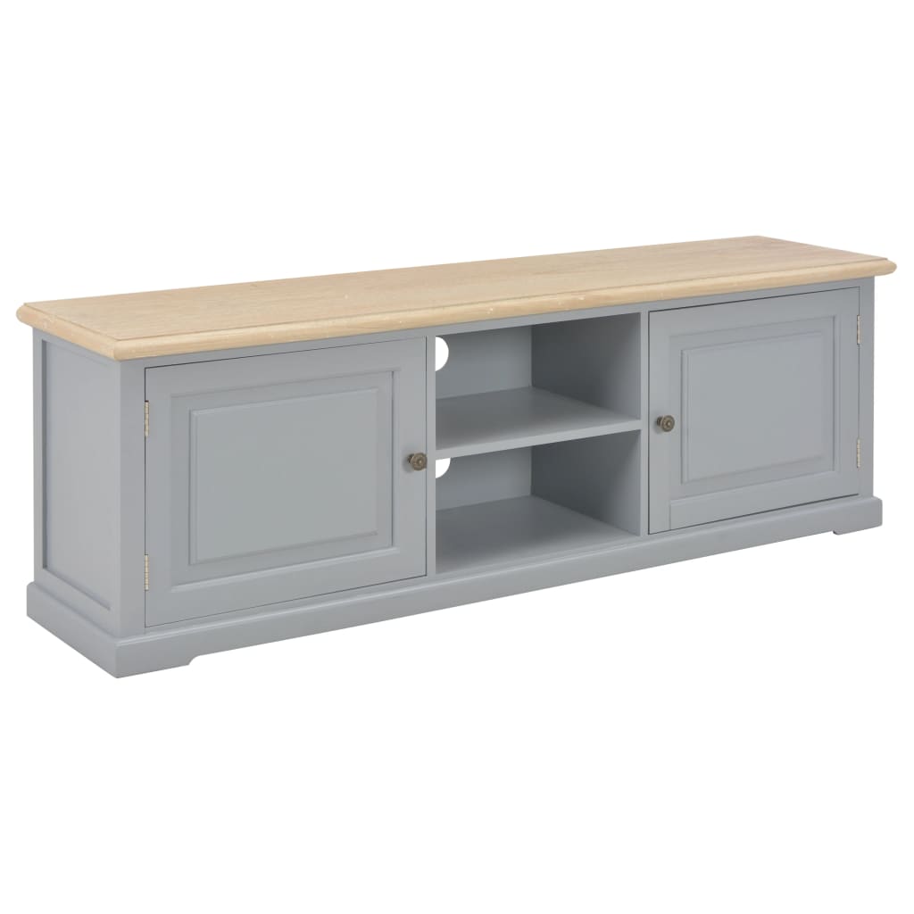 Meuble TV en bois gris 120 x 30 (MARKETPLACE)