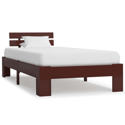 Lit en bois foncé 90x190-200 (MARKETPLACE)