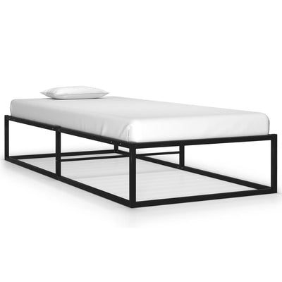 Lit Noir Métal 100x200 cm (Sommier inclus) (MARKETPLACE)