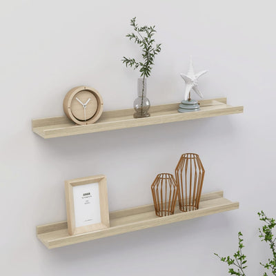 Lot de 2 étagères bois 60x9 (MARKETPLACE)