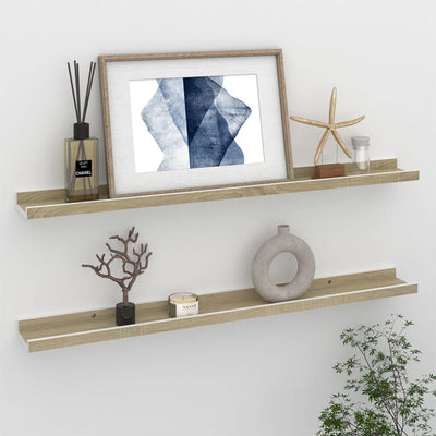 Lot de 2 étagères bois 80x9 (MARKETPLACE)