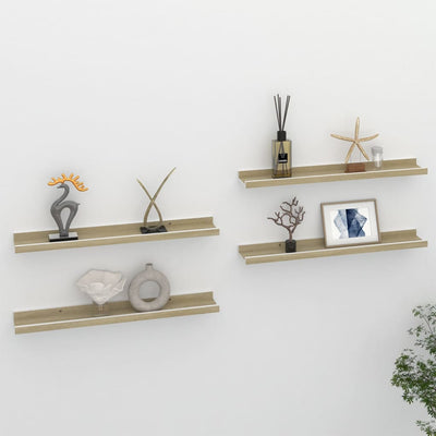 Lot de 4 étagères bois 60x9 (MARKETPLACE)