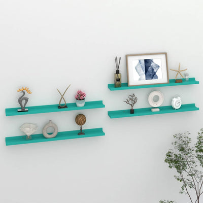 Lot de 4 étagères bleues 80×9 (MARKETPLACE)