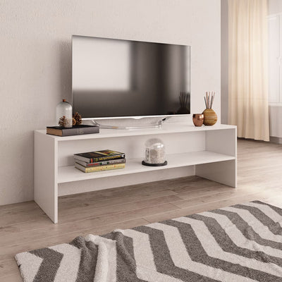Meuble TV blanc 120 x 40 en bois