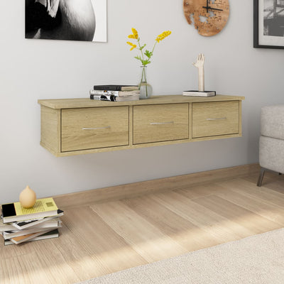 Étagère murale avec 3 tiroirs en bois 90x25 (MARKETPLACE)