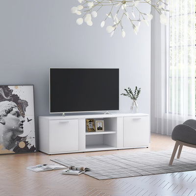 Meuble TV en bois blanc 120x35 (MARKETPLACE)