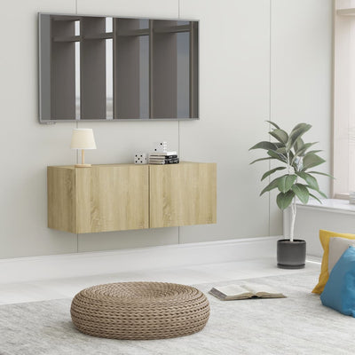 Meuble TV en bois 80x30