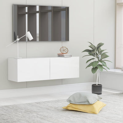 Meuble TV en bois blanc 100x30 (MARKETPLACE)