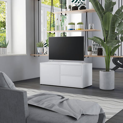 Meuble TV en bois blanc 80x35