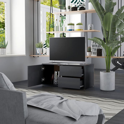 Meuble TV en bois gris 80x35 (MARKETPLACE)