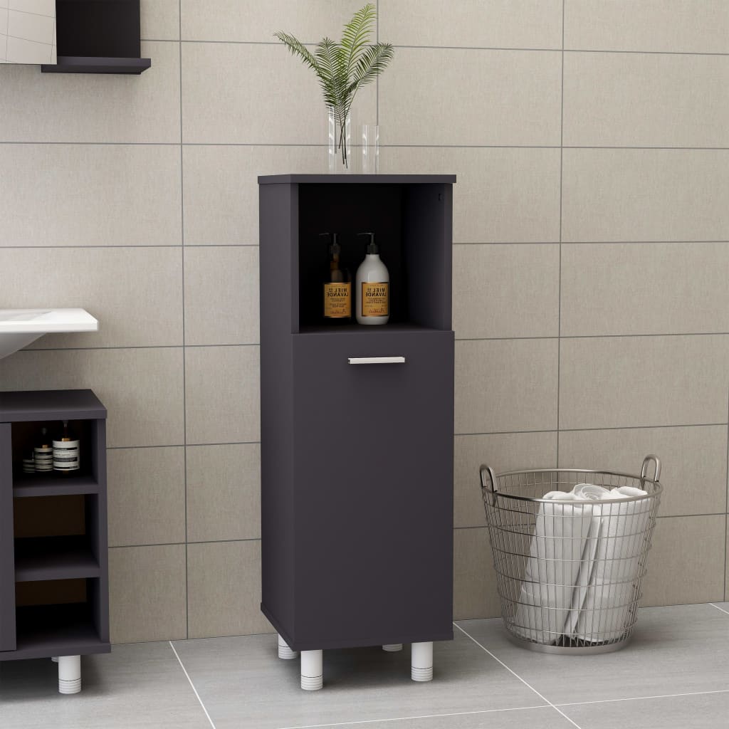 Armoire de salle de bain en bois gris 95x30 (MARKETPLACE)