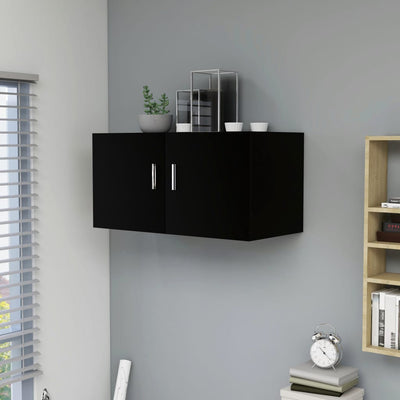 Etagère murale en bois noir 80x40 (MARKETPLACE)