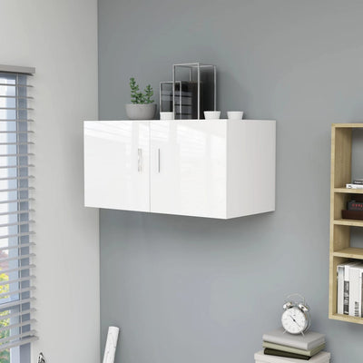 Etagère murale en bois blanc laqué 80x40 (MARKETPLACE)