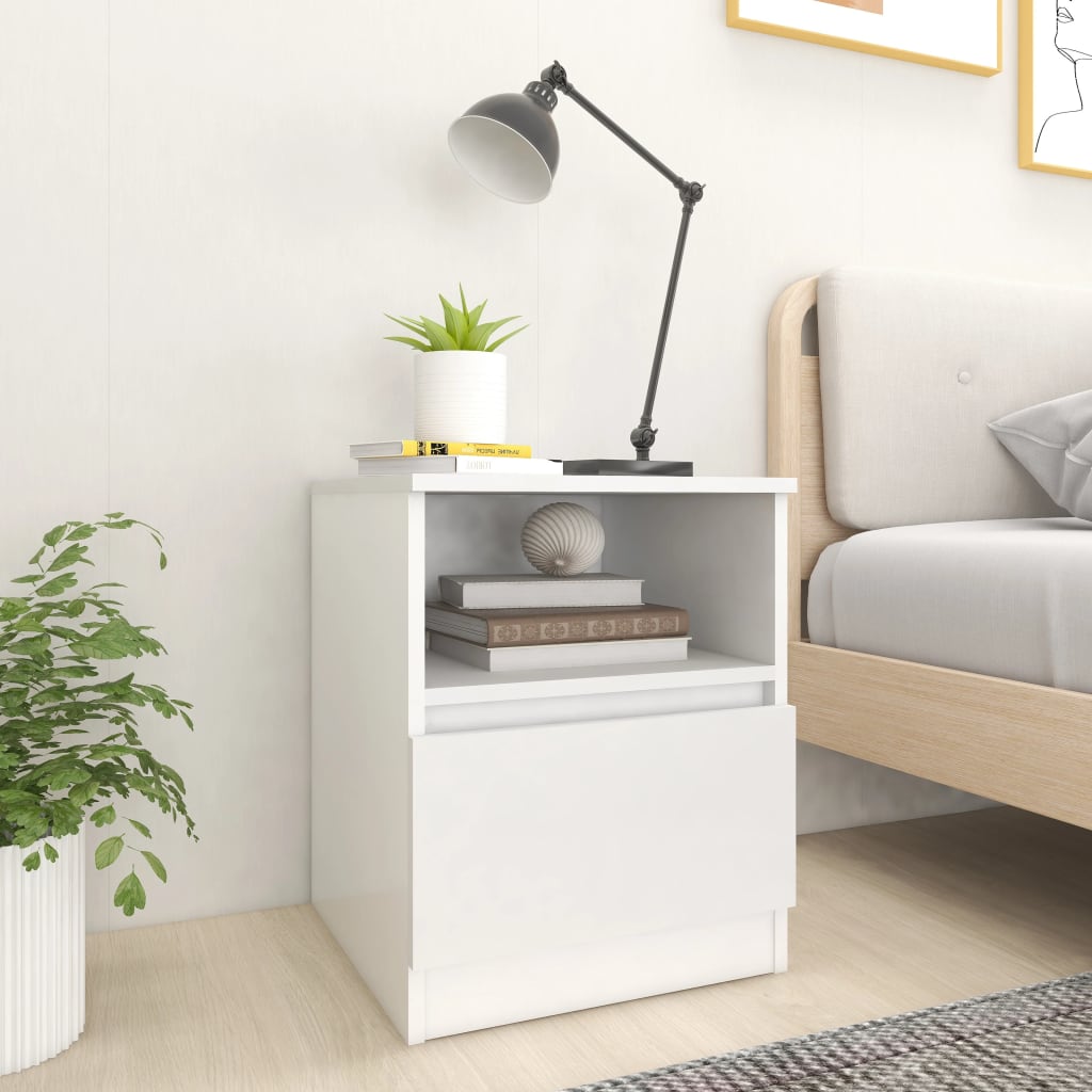 Table de chevet en bois blanc (MARKETPLACE)