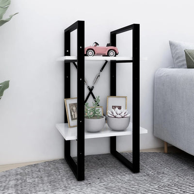 Etagère en bois blanc et métal H70 (MARKETPLACE)