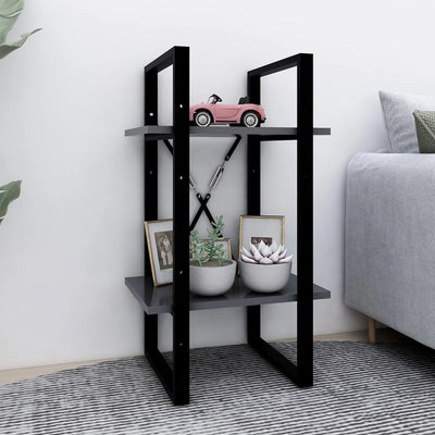 Etagère en bois gris et métal H70 (MARKETPLACE)