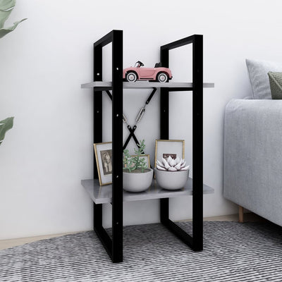 Etagère en bois gris et métal H70