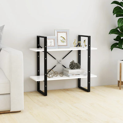 Etagère en bois blanc et métal 80x70 (MARKETPLACE)