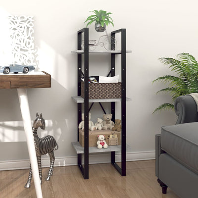 Etagère en bois gris et métal 40x100 (MARKETPLACE)