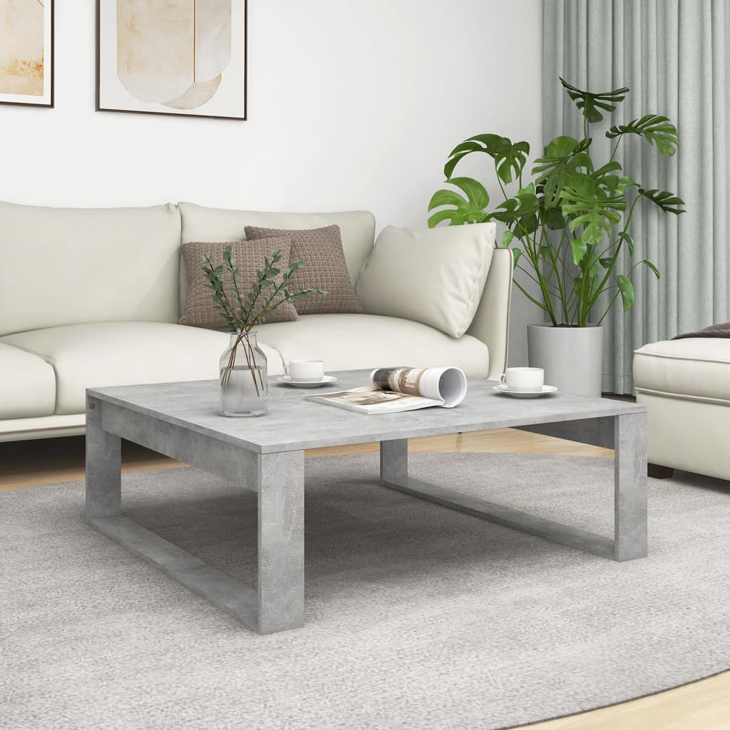 Mesa de centro de madera gris 100x100