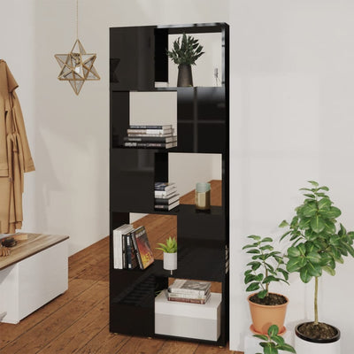 Etagère en bois noir laqué 60x155