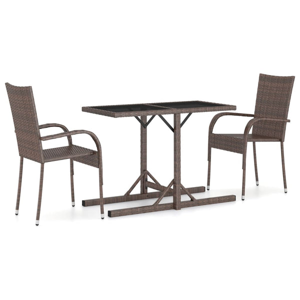 Lot de 2 chaises + 1 table à manger d'extérieur/jardin (MARKETPLACE)