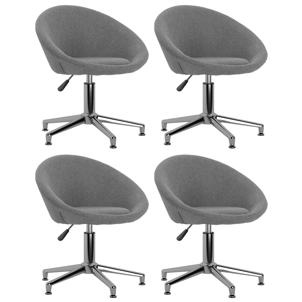 Lot de 4 fauteuil pivotant en tissus gris (MARKETPLACE)