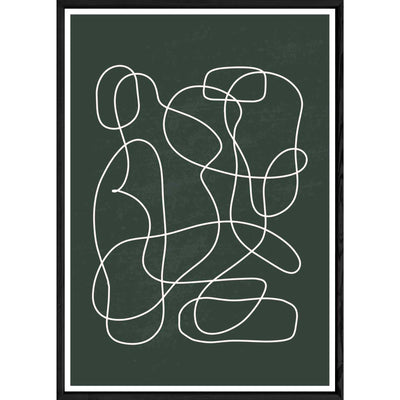 Tableau abstrait avec cadre noir – Taille 32x42