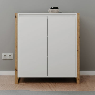 Buffet en bois blanc H80