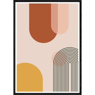 Tableau abstrait avec cadre noir – Taille 32x42