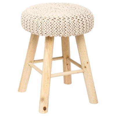 Tabouret en bois et tissus H43