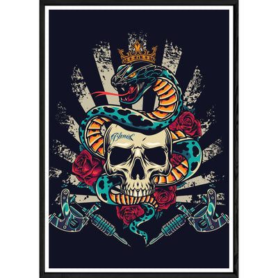 Tableau vintage avec cadre noir POP – Taille 32x42