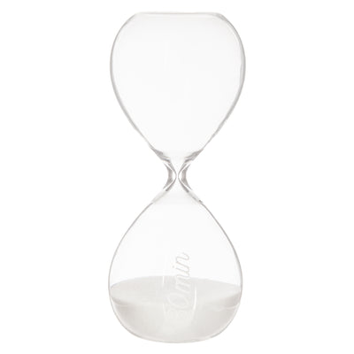 Sablier boule 30min H20 blanc