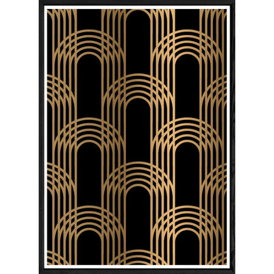 Tableau Art déco avec cadre noir – Taille 32x42