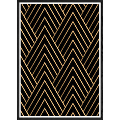 Tableau Art déco avec cadre noir – Taille 32x42