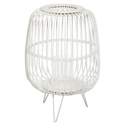 Lanterne Bambou blanche H36