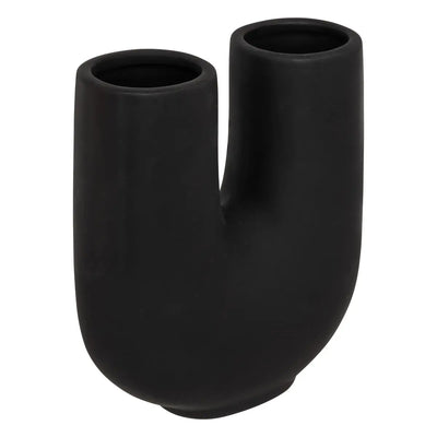 Vase noir en céramique H15