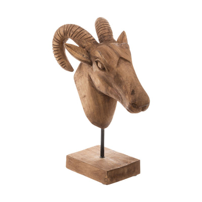 Tête de belier en manguier H31