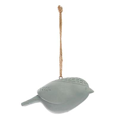 Oiseau résine L10 bleu