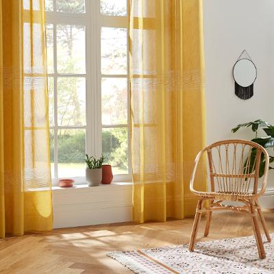 Voilage sable jaune 140x240