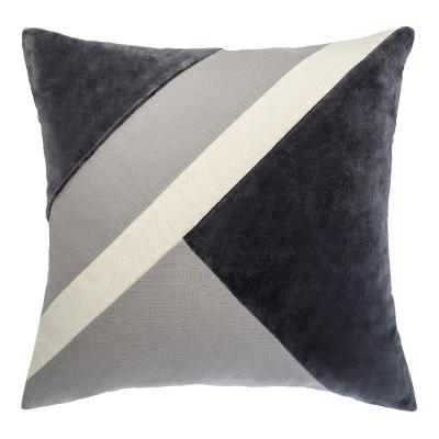 Coussin Déco Déhoussable gris 40x40cm