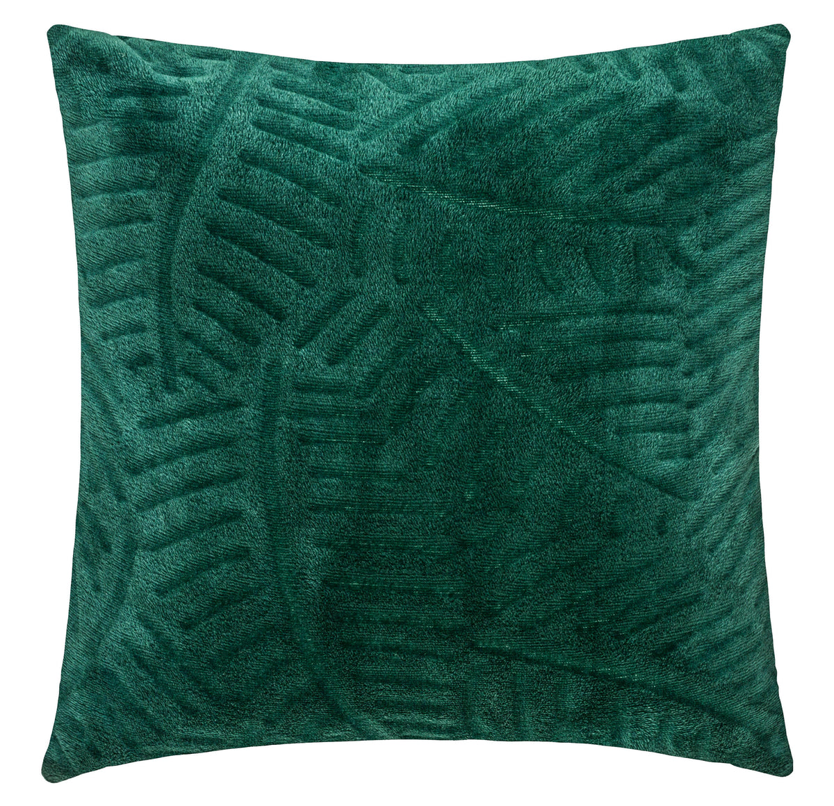 Coussin relief feuille vert 40x40