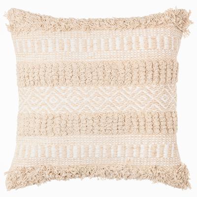 Coussin en coton beige D40 N°2