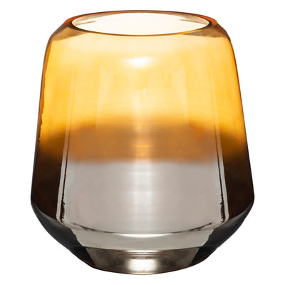Vase ambre en verre H24