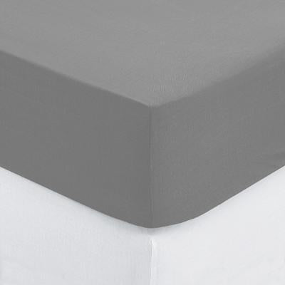 Sábana bajera gris 140X190 100% algodón
